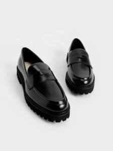 Chunky Penny Loafers - Black