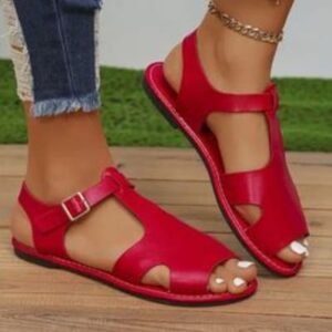 Women's sandals, easy wear for any occassion color red