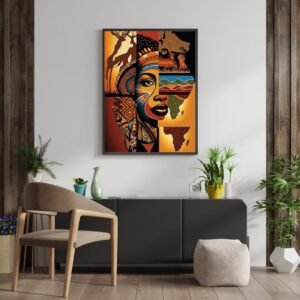 16x20 Black border frame, Africa and it's culture