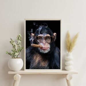 Smoking Monkey "16x20"