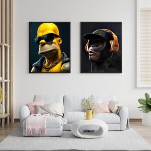 Mr Simpson and Monkey frame "16x20"