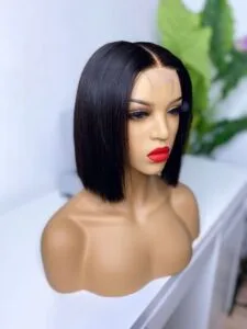 Human hair Kim k closure wig 10inches