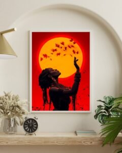 Bloody Full Moon, 16 x 20 sized frame