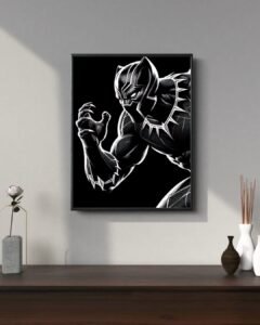 Black panther"s 16 x 20 sized frame, All black