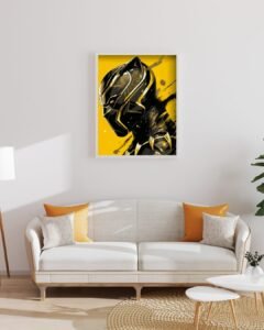 Black panther frame 12x 16